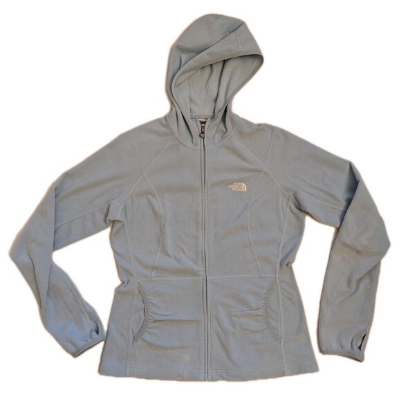 North Face Fleece ZipUp Hoodie Sz M TKA 100 Outdoor Performance Hiking Utility - Picture 1 of 8